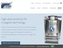Tablet Screenshot of german-cryo.de